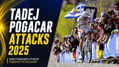 The best attacks and moments of Tadej Pogačar in 2025