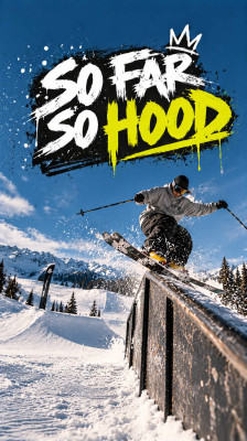 Tyler Barnes, Jeff Kiesel y Tom Wallisch: esquí freestyle y trucos en el snowpark · So Far So Hood