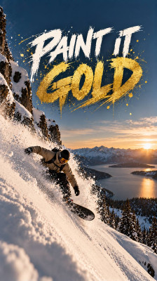 Jordan Nield: snowboard en nieve virgen y montañas de Lake Tahoe · Paint It Gold