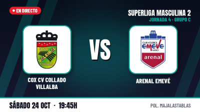 [SM2] 4e journée | COX CV Collado Villalba  - Arenal Emevé
