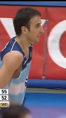 ¡Manu Ginóbili no perdona desde el triple! Argentina desafía a España | Mundial FIBA 2006
