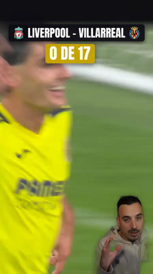 Liverpool - Villarreal: They were leading 0-2 at Anfield and lost 4-3 (the English curse)