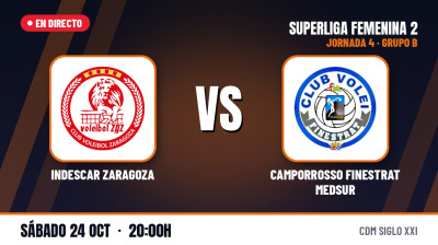 [SF2 – Skupina B 26/27] 4. kolo – INDESCAR ZARAGOZA – CAMPORROSSO FINESTRAT MEDSUR