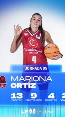 Mariona Ortiz’ bedste spil i kampen mellem Meins Avenida og Casademont Zaragoza | LF Endesa 2026/2027