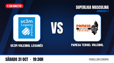 [Men's Super League 26/27 - Matchday 3] - UC3M VOLEIBOL LEGANÉS - PAMESA TERUEL VOLEIBOL