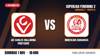 [SF2 Group B 26/27 - Matchday 5] - AE CARLES VALLBONA PROTEGIM - INDESCAR ZARAGOZA