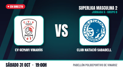 [SM2 Group B 26/27 - Matchday 5] - CV GEMAVI VINARÒS - CLUB NATACIÓ SABADELL