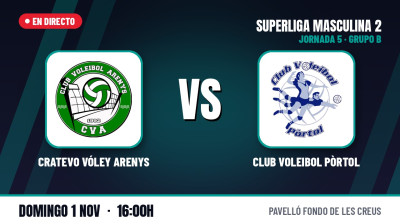 [SM2 Group B 26/27 - Matchday 5] - CRATEVO VÓLEY ARENYS - CLUB VOLEIBOL PÒRTOL