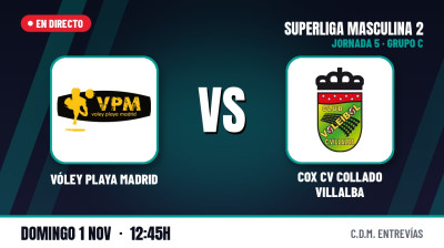 [SM2 Group C 26/27 - Matchday 5] - VÓLEY PLAYA MADRID - COX CV COLLADO VILLALBA