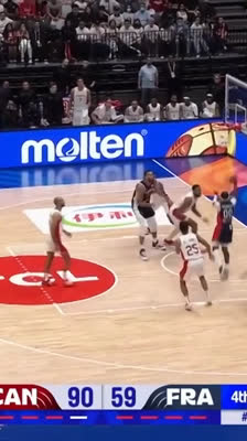 ¡Rudy Gobert machaca el aro! Potente mate tras rebote ofensivo ante Canadá | Mundial FIBA 2023