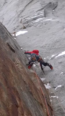 Upptäckt av utrustning under klättringen med Sebastien Ratel: First Ascent on the Drus