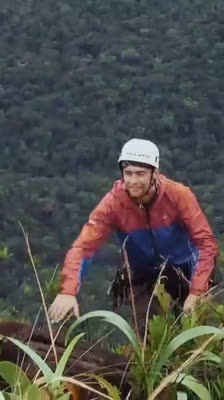 De tre klättrarna når toppen av Cerro Autana: Autana