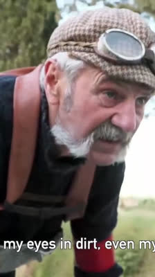 Luciano Berruti reser sig efter fallet under cykelloppet: L'Eroico