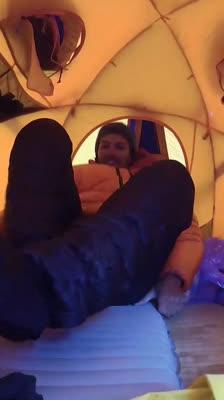 Pietro Picco och Federico Secchi når Camp 1 och ser Dhaulagiris topp: Dhaulagiri