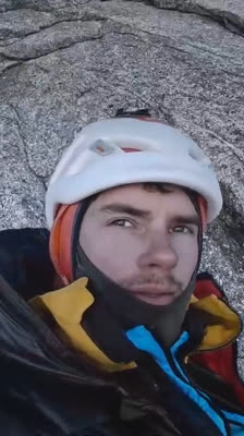 Clovis Paulin begins the climb on Grandes Jorasses: Deepfreeze