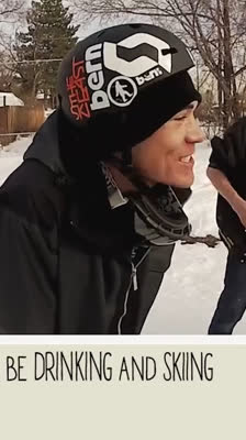 Discussion on the dangers and thrill of skiing and drinking · Sunny: The Movie