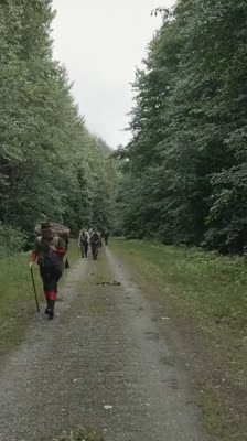 The Alpine Club of Canada team crosses the Hamathco River valley: The Mystery Mountain Project