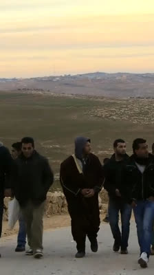 Start of the Run Across Palestine team race in Tuani: The People and The Olive