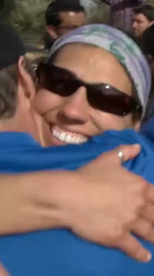 Finish line arrival and solidarity with the Palestinian community: The People and The Olive