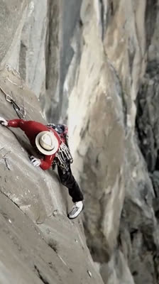 Leo Houlding and the Climbers Face a Challenging Section on The Prophet · The Prophet