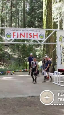 Tech Noon crosses the finish line and takes first place in the Gold Rush Expedition Race · Gold Rush Expedition Race