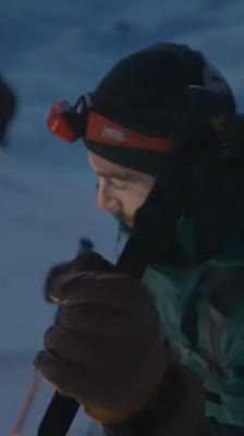 Pierre Hourticq og Helias Millerioux når toppen af korridoren med imponerende udsigt - Sauvatge