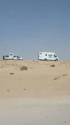 A British Backpacker Society cruza do Saara Ocidental para a Mauritânia atravessando um campo minado - Across the Sahara