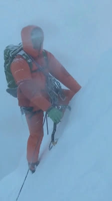 Jon Bracey and Matt Helliker: Reaching the Summit of the North Buttress Marks the Climb’s Climax in Moonflower