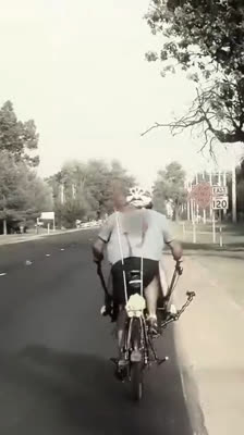 Dominic Hill accompanies a woman with peripheral neuropathy on his tandem bike journey across the United States · Take a Seat