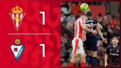 Resumen del Real Sporting de Gijón 1-1 SD Eibar - Jornada 14