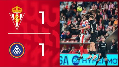 Resumen del Real Sporting de Gijón 1-1 FC Andorra - Jornada 16