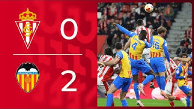 Resumen del Real Sporting de Gijón 0-2 Valencia CF - La Copa