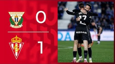Resumen del CD Leganés 0-1 Real Sporting de Gijón - Jornada 19