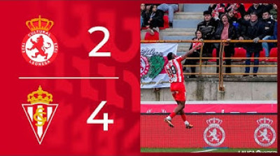 Resumen del Cultural y Deportiva Leonesa 2-4 Real Sporting de Gijón - Jornada 22
