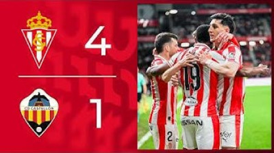 Resumen Real Sporting de Gijón 4-1 CD Castellón - Jornada 30