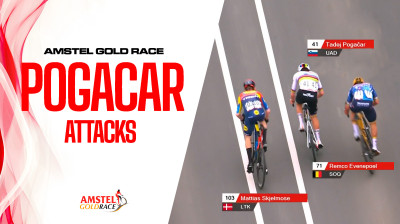Pogacar attacks, Evenepoel responds… and Skjelmose finishes it at Amstel Gold Race 2025 - NO COMMENTARY - Ambient sound