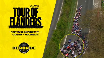 Tour des Flandres 2025 PARTIE 2 | Premier Oude Kwaremont, Chutes, Molenberg (Km 190–80) Son ambiant