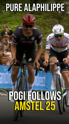 ATAQUE SALVAJE de Alaphilippe | Solo Pogacar pudo seguirle en Amstel 2025