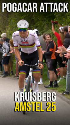 POGACAR ANGRIPER SITTENDE på Kruisberg | Amstel 2025
