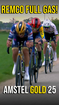 EVENEPOEL FULL GAS | Angrep på flatene etter å ha tatt igjen Pogacar - Amstel 2025