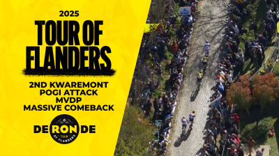 ATAQUE DE POGACAR EN KWAREMONT | Van der Poel REMONTA desde atrás - Tour de Flandes 2025