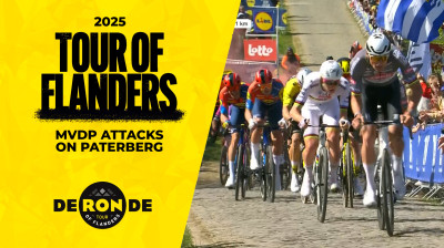 VAN DER POEL ATTACKS ON THE PATERBERG | Only Pogačar can follow - Flanders 2025