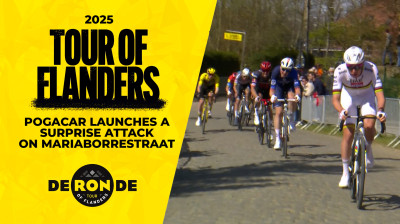 POGACAR ACCELERATES ON MARIABORRESTRAAT | Only MVDP can follow - Flanders 2025