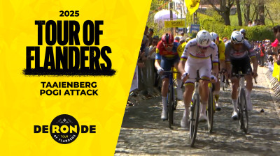 POGACAR ATTACKS ON THE TAAIENBERG | Van der Poel and Pedersen respond - Flanders 2025