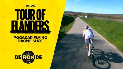 POGACAR FROM THE DRONE | Brutal descent after the Paterberg - Flanders 2025