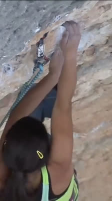 Chris Sharma recognizes climber Daila Ojeda’s talent in sport climbing · The Fanatic Search 2
