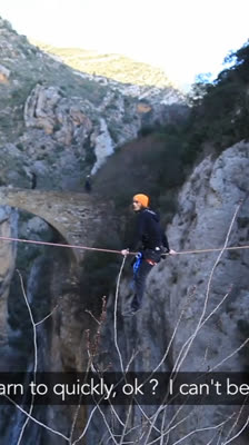 Primera Experiencia en Highline en los Pirineos con Gauthier: Threading the Needle