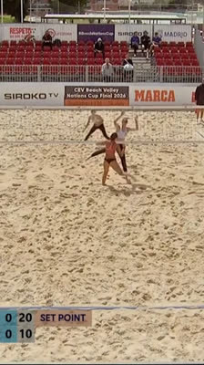 Punto de set de Sofía González y Ana Vergara vs Israel | CEV Beach Volley Nations Cup Madrid 2026
