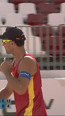 Saque directo de Alejandro Huerta vs Israel | CEV Beach Volley Nations Cup Madrid 2026