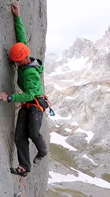 Cédric Lachat møter de høye fysiske kravene på Orbayu-ruten i Picos de Europa · Orbayu